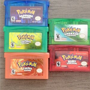 Pokemon Gameboy Advance Games x5
